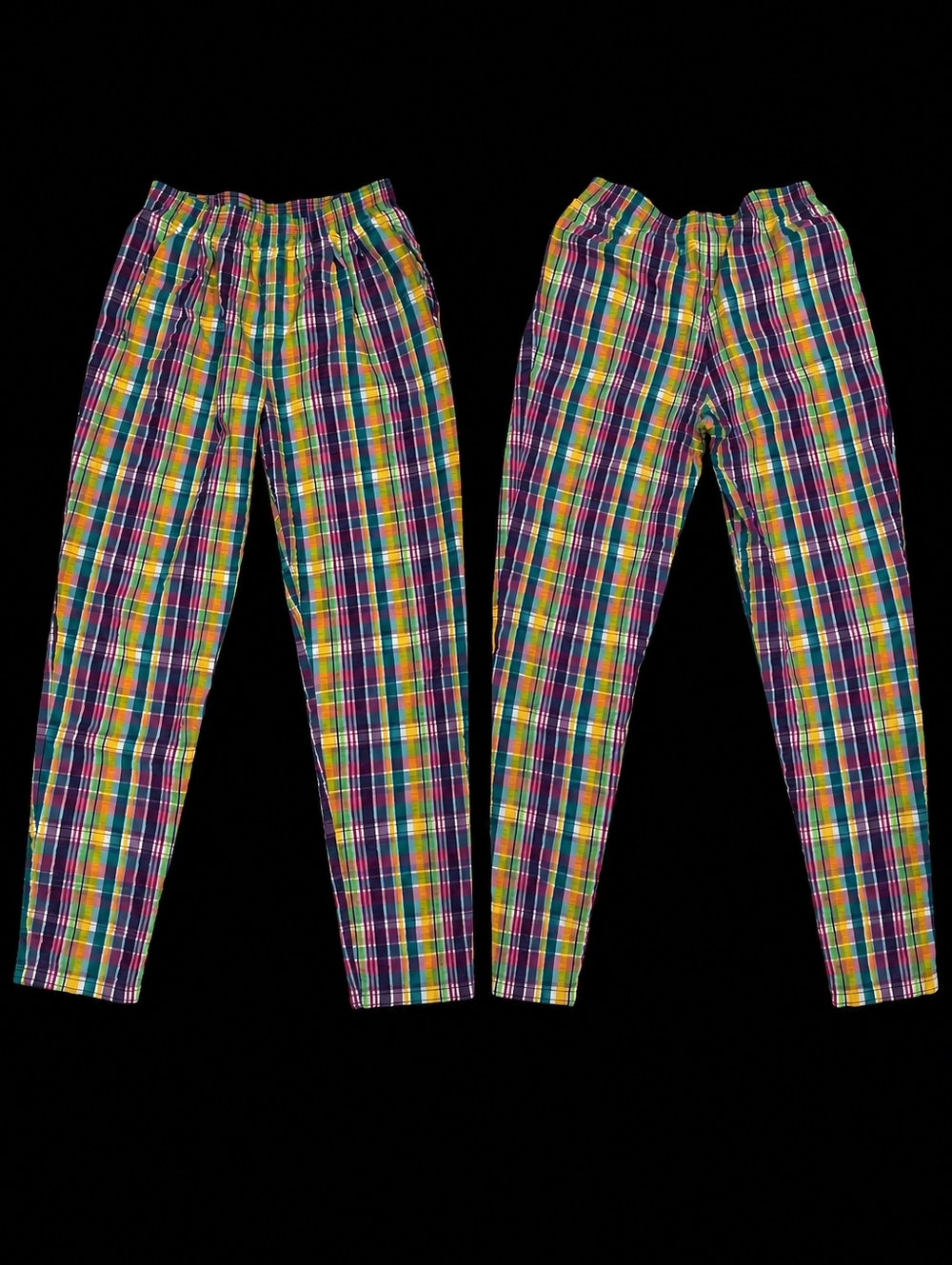 Napa Valley Colorful Plaid Comfort Waist Pull-On Cotton Pants Woman Size Medium - Picture 3 of 16